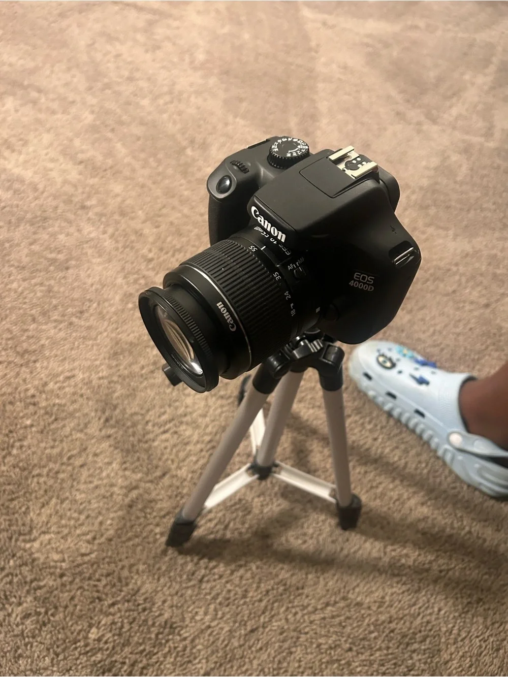 Canon Black DSLR with 18-55mm EF-S Lens
